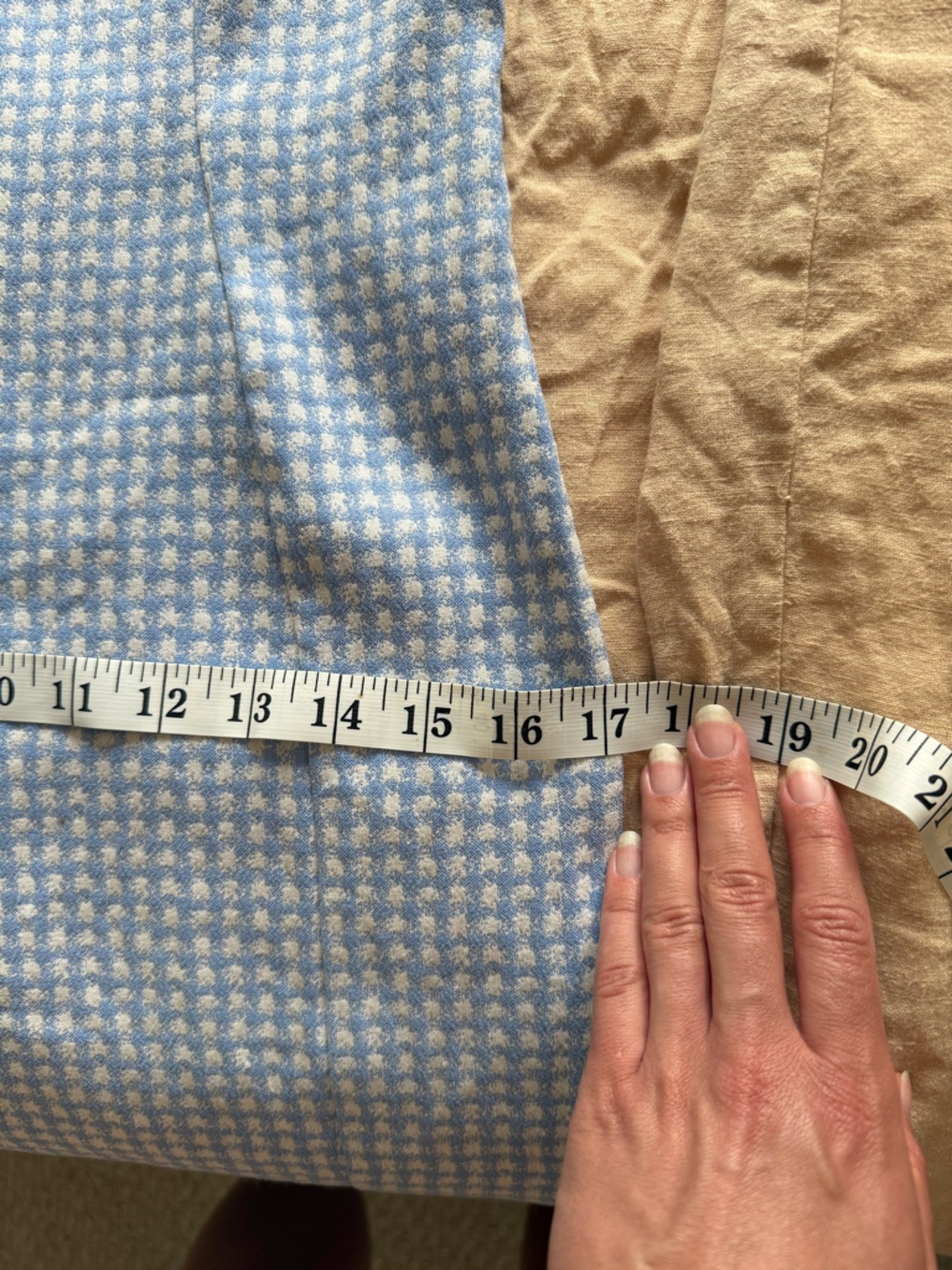 Calvin Klein Blue Gingham Midi Dress - Picture 7 of 8